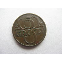 Польша 5 грошей 1938 г.