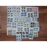 33 КВАРТБЛОКА чистых марок СССР ФЛОРА, ФАУНА