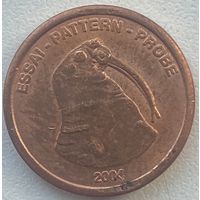 Гренландия 1 евроцент 2004 г. Морж. Проба