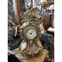 Часы бронзовые каминные