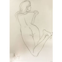 "Обнаженная со спины" набросок а3