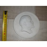Панно плакетка Ленин ЛФЗ фарфор СССР клеймо