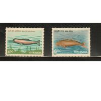 Индия-1991(Мих.1291-1292) , **  , Морская Фауна ,(полная серия)