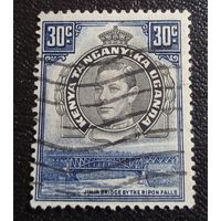 Лот 301 Британская Восточная Африка (1938) Георгр VI Железнодорожный мост через Нил (мост Джинджа) Водопад Рипон E62A