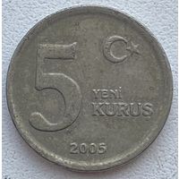 Турция 5 куруш 2005 г.