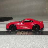 Toyota Supra красная 1:64 Welly,  7 см модель японского автомобиля