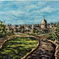 Картина моей супруги Кристины. Акрил, виды Флоренции