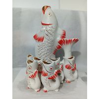 Графин рыбка и 6 стопок