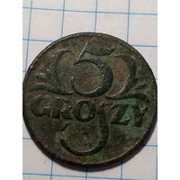 5 гроша Польша 1937 год