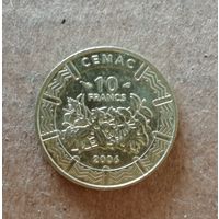 Центральная Африка (BEAC) 10 франков, 2006 г., KM# 19