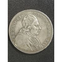 Ватикан. Папство. Бенедикт ХIV. Скудо 1754г. R