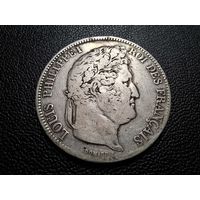 Франция 5 франков 1834  "A" - Париж Ag900