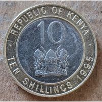 Кения 10 шиллингов 1995 г., KM# 27