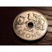 Норвегия 1 крона 2008