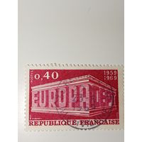 Франция год 1969 год Europa CEPT, символизирующая единство Европы.