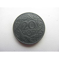 Польша 20 грошей 1923 ( цинк )