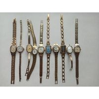 ЧАСЫ РАЗНЫЕ ВРЕМЕН СССР 10-ШТУК