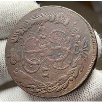 5 копеек 1763 ММ Красивый перечекан из 10 копеек 1762 года!