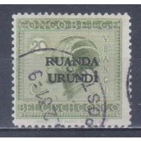 [1856] Бельгийская колония.Руанда-Урунди 1924. Культура и быт.Мужская прическа.20с. Гашеная марка.