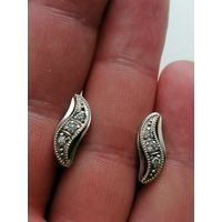Серьги СССР, серебро 875 пробы