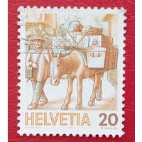 Швейцария, 1987 г., стандартный выпуск, почтовый транспорт