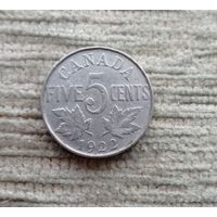 Werty71 Канада 5 центов 1922 Георг 5