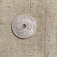Бельгия 25 сантимов 1939г