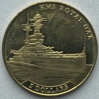 Науру 5 долларов 2016 г. Корабли. HMS Royal Oak