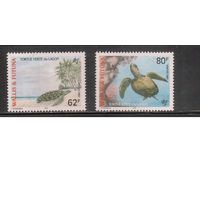 Уоллис и Футуна-1997(Мих.717-718) , ** ,  Морская фауна,Черепахи (полная серия)