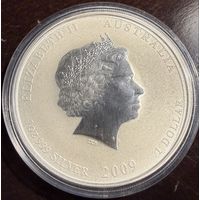 2009 Австралия Лунар – Год быка. Серебро 1 унция 1 доллар