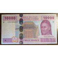 Камерун, Банк центральной Африки, 10000 франков 2002 г., отметка "U",  P:510U
