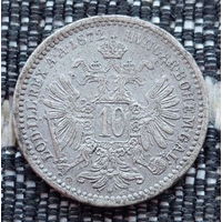 Венгрия (Австро-Венгрия) 10 крейцеров (геллер) 1872 года. Серебро! Сторгуй за свою цену, предложи обмен!