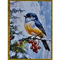 Открытка новогодняя чистая 10х15 см.