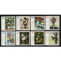 Польша 1989. Искусство. Флора. 8 марок Mi 3237-44