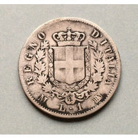 Италия 1 лира 1867 M