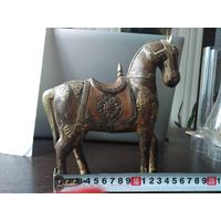 СТАТУЭТКА КОНЬ ДЕРЕВО БРОНЗА