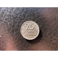 Швеция. 25 эре. 1963. С 20 копеек. Распродажа коллекции. Смотрите другие лоты.