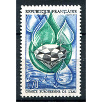 Франция - 1969г. - европейская водная хартия - 1 марка - полная серия, MH [Mi 1682]. #2-Fr-49-A-1
