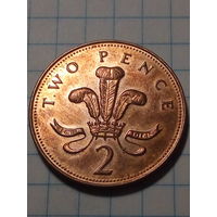 2 пенса Великобритания 2000 год