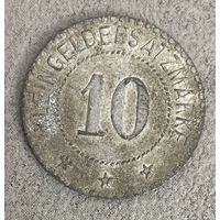 Монета 10 пфеннигов 1917 год. Нойенар. Веймарская республика.
