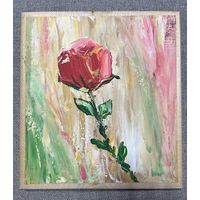 Живопись на доске "Роза"