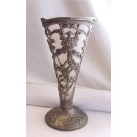 Салфетница Ваза для салфеток с белой вставкой Серебрение 01