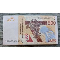 Werty71 Буркина-Фасо C 500 франков КФА 2012 UNC банкнота
