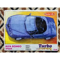 Вкладыш Turbo (Турбо) Super (серия 471-540, Супер), номер 539, Alfa Romeo Spider. #2. Возможен небольшой торг.