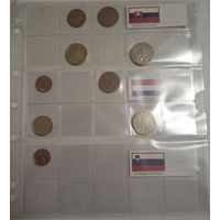 Набор монет евро, Словакия, Люксембург, Словения