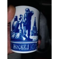 Кружка чашка фарфор ЛФЗ агитация Москва Памятник Минину и Пожарскому СССР