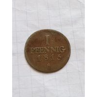 1 пфенниг 1815 года Саксония