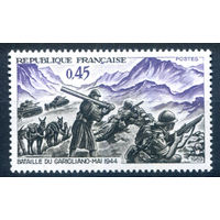 Франция - 1969г. - 25 лет битве при Гарильяно - 1 марка - полная серия, MH [Mi 1668]. #2-Fr-49-A-2