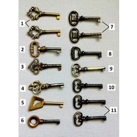 Старинные ключи от комода, буфета, шкафа.