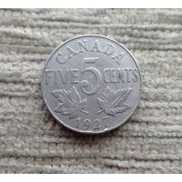 Werty71 Канада 5 центов 1927 Георг 5